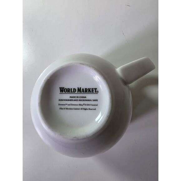 WORLD MARKET Downton Abbey White Brown Gold 2015 Tea Coffee Mug - Picture 8 of 9